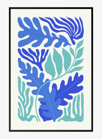 Aqua Flora Print