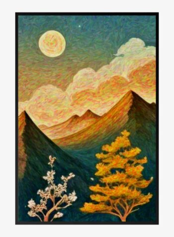 Lunar Glow over Pines Print