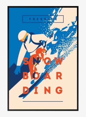 Blue Slope Freeride Adventure Print