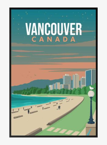 Twilight Hues Over Vancouver Print
