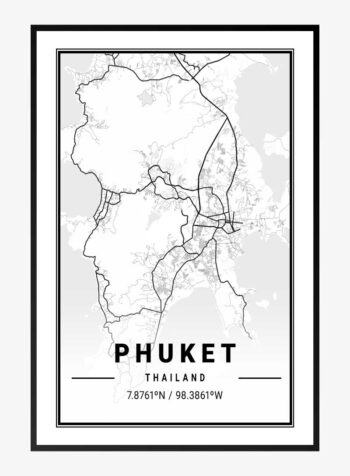 Map of Phuket, Thailand Print