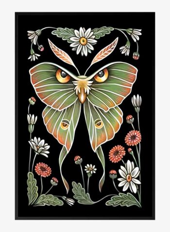 Mysterious Floral Owl Print