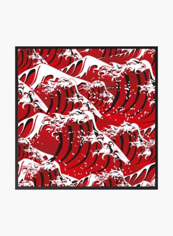 Crimson Wave Fusion Print