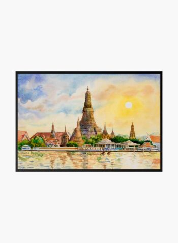 Dawn at Wat Arun Print