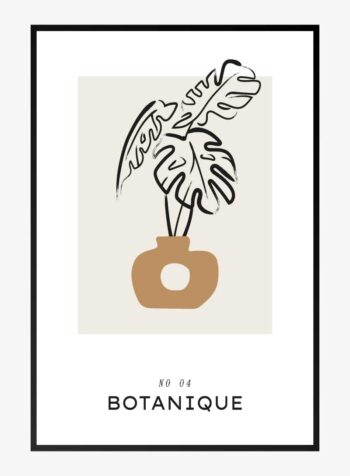 Monochrome Monstera Delight Print