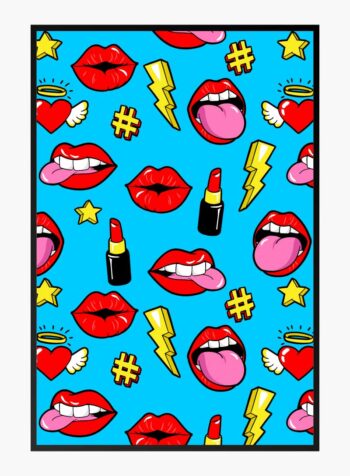 Lipstick Charades on Blue Print