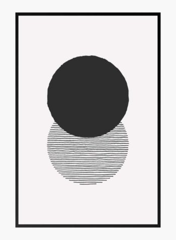 Minimalist Duality Circles Print
