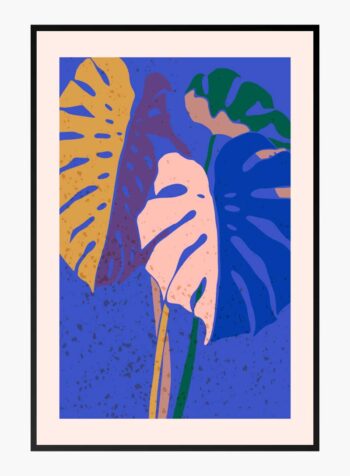 Monstera Magic in Blue Print